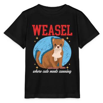Souris Belette Belette Hermännchen Cadeau - T-shirt bio MINI CREATOR Stanley/Stella Enfant - noir - Devant - Mikhail (115cm)