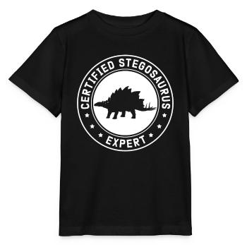 Cadeau Stegosaurus Dino - T-shirt bio MINI CREATOR Stanley/Stella Enfant - noir - Devant - Mikhail (115cm)