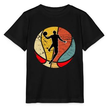 Basketball Dunk Champion Basketballspieler - Stanley/Stella Kinder T-Shirt MINI CREATOR  - Schwarz - Vorne - Mikhail (115cm)