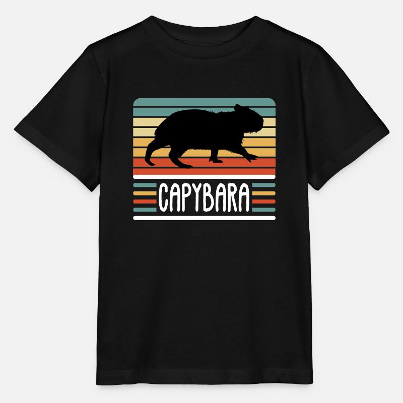 Capybara Capibara Cochon d’eau Amant rongeur - T-shirt bio MINI CREATOR Stanley/Stella Enfant - noir