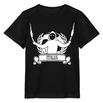 Drapeau de football Italie Italie Ultras - T-shirt bio MINI CREATOR Stanley/Stella Enfant - noir - Devant - Mikhail (115cm)