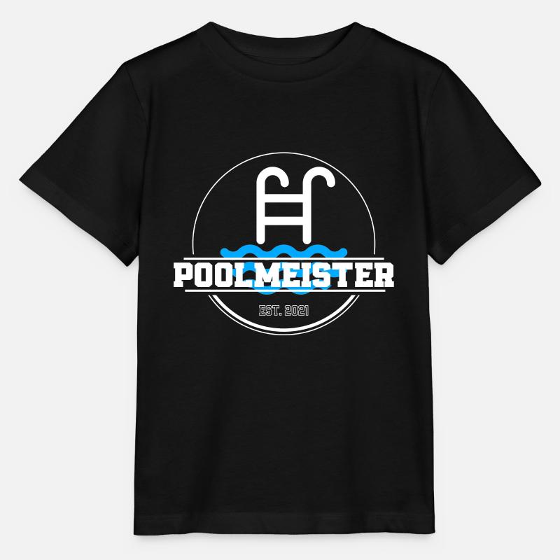 Poolmeister Pool Meister Swimmingpool Poolboy - Stanley/Stella Kinder T-Shirt MINI CREATOR - Schwarz