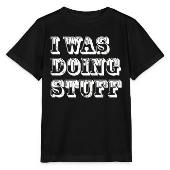 I was doing stuff vintage - Stanley/Stella Kinder T-Shirt MINI CREATOR  - Schwarz - Vorne - Mikhail (115cm)