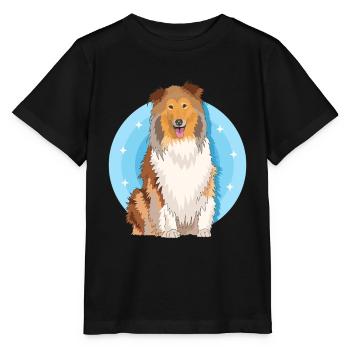Collie Longhair Collie Rough Collies Gift - Stanley/Stella MINI CREATOR Kids’ T-Shirt - black - Front - Mikhail (115cm)