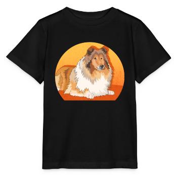 Collie Longhair Collie Rough Collies Gifts - Stanley/Stella MINI CREATOR Kids’ T-Shirt - black - Front - Mikhail (115cm)