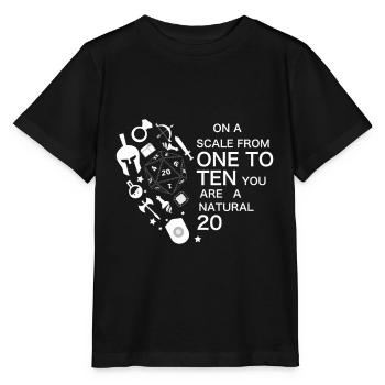 Drôle de rengaine RPG - T-shirt bio MINI CREATOR Stanley/Stella Enfant - noir - Devant - Mikhail (115cm)