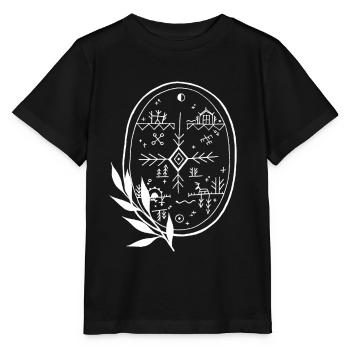 Tambour chaman - T-shirt bio MINI CREATOR Stanley/Stella Enfant - noir - Devant - Mikhail (115cm)