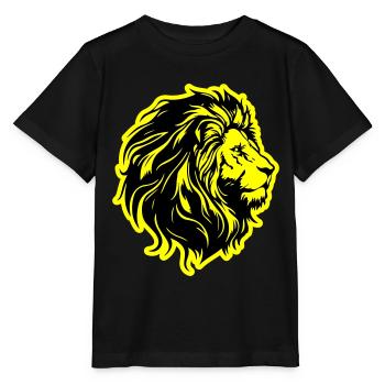 Lion Head Lion Silhouette - Stanley/Stella MINI CREATOR Kids’ T-Shirt - black - Front - Mikhail (115cm)