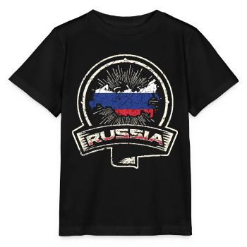 Russie - T-shirt bio MINI CREATOR Stanley/Stella Enfant - noir - Devant - Mikhail (115cm)