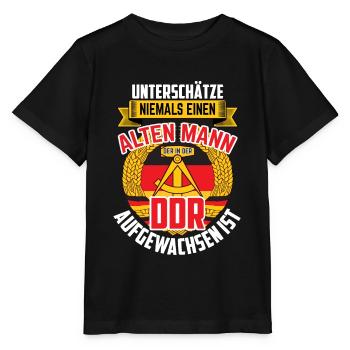 Unterschätz Niemals Alten Mann DDR Ostdeutschland - Stanley/Stella Kinder T-Shirt MINI CREATOR  - Schwarz - Vorne - Mikhail (115cm)