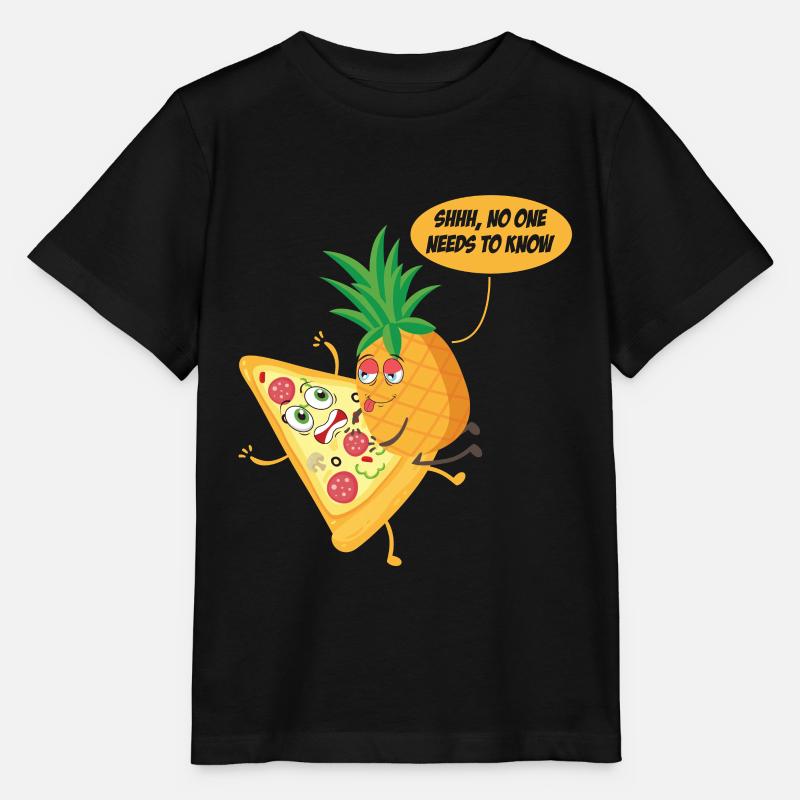 No One Needs To Know Pineapple Pizza Pineapple On - T-shirt bio MINI CREATOR Stanley/Stella Enfant - noir