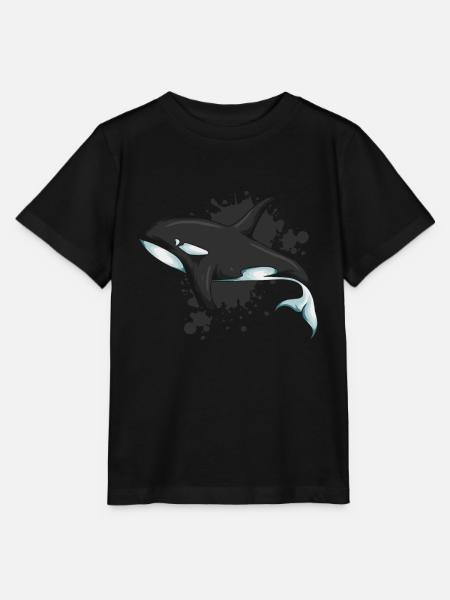 Meeresforscher Orca Design Orca Waloutfit Kids - Stanley/Stella Kinder T-Shirt MINI CREATOR - Schwarz
