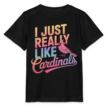 Cardinal Rouge Cardinal Vogel Rouge Cardinal - T-shirt bio MINI CREATOR Stanley/Stella Enfant - noir - Devant - Mikhail (115cm)