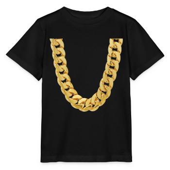 Ma chaîne en or - T-shirt bio MINI CREATOR Stanley/Stella Enfant - noir - Devant - Mikhail (115cm)