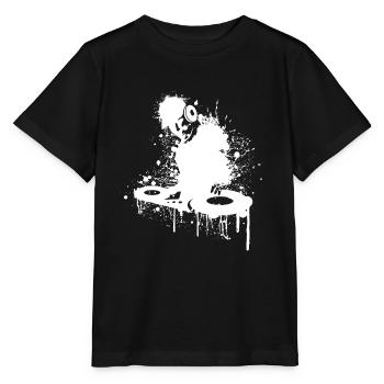 Turntable Splash - Stanley/Stella Kinder T-Shirt MINI CREATOR  - Schwarz - Vorne - Mikhail (115cm)