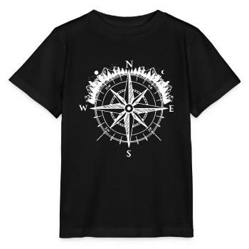 Montagnes de la boussole nord sud ouest ouest - T-shirt bio MINI CREATOR Stanley/Stella Enfant - noir - Devant - Mikhail (115cm)