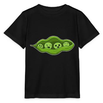 haricots verts - T-shirt bio MINI CREATOR Stanley/Stella Enfant - noir - Devant - Mikhail (115cm)
