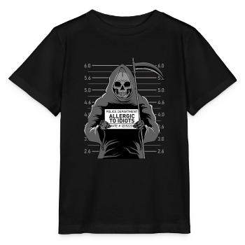 Reaper Allergic to Idiots Idiots Allergie - T-shirt bio MINI CREATOR Stanley/Stella Enfant - noir - Devant - Mikhail (115cm)