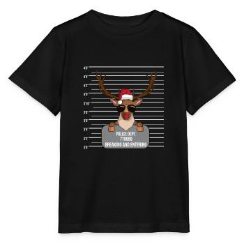 Breaking and Entering Nikolaus Rentier Christmas - Stanley/Stella Kinder T-Shirt MINI CREATOR  - Schwarz - Vorne - Mikhail (115cm)