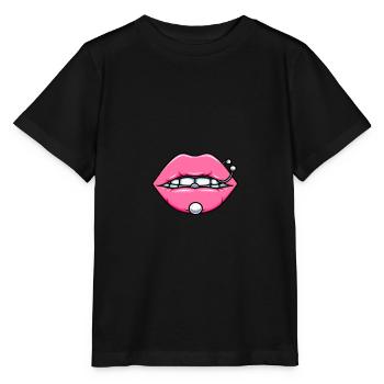 Masque avec masque pour les lèvres et les piercings - T-shirt bio MINI CREATOR Stanley/Stella Enfant - noir - Devant - Mikhail (115cm)