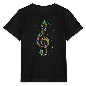 Musique clé de sol musicien clé de sol - T-shirt bio MINI CREATOR Stanley/Stella Enfant - noir - Devant - Mikhail (115cm)