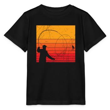 Fliegen Angler Fischer Fliegenangler Geschenk - Stanley/Stella Kinder T-Shirt MINI CREATOR  - Schwarz - Vorne - Mikhail (115cm)