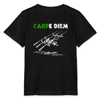 Carpe Diem Carp Fishing Carp Angler Gift - Stanley/Stella MINI CREATOR Kids’ T-Shirt - black - Front - Mikhail (115cm)