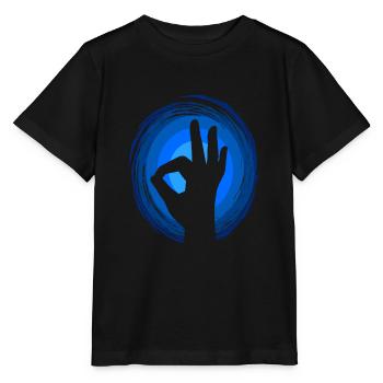 OK Hand Signal Diver Diving Certificate Gift - Stanley/Stella MINI CREATOR Kids’ T-Shirt - black - Front - Mikhail (115cm)