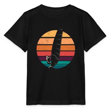 Windsurfer cadeau Windsurf Retro Vintage - T-shirt bio MINI CREATOR Stanley/Stella Enfant - noir - Devant - Mikhail (115cm)