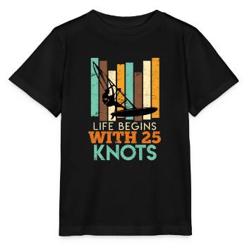 Retro Windsurf Spruch Windsurfer Witz Geschenk - Stanley/Stella Kinder T-Shirt MINI CREATOR  - Schwarz - Vorne - Mikhail (115cm)