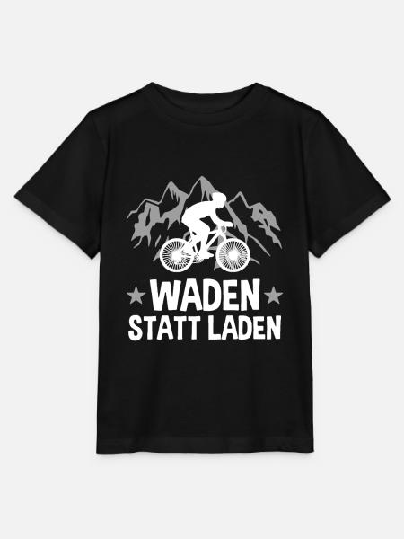 WADEN STATT LADEN - MTB Radfahrer Mountainbike - Stanley/Stella Kinder T-Shirt MINI CREATOR - Schwarz