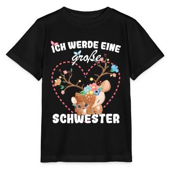 Ich Werde Eine Große Schwester 2023 - Stanley/Stella Kinder T-Shirt MINI CREATOR  - Schwarz - Vorne - Mikhail (115cm)