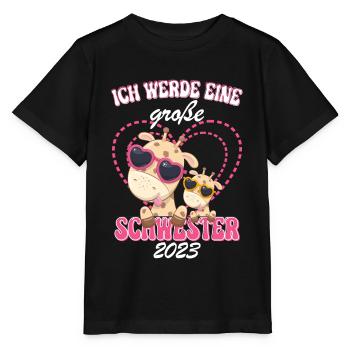 Ich Werde Eine Große Schwester 2023 - Stanley/Stella Kinder T-Shirt MINI CREATOR  - Schwarz - Vorne - Mikhail (115cm)