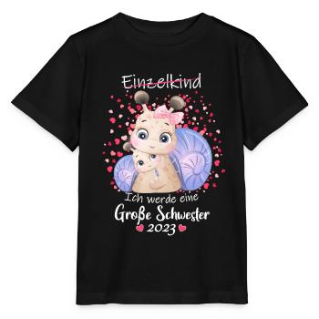 Ich Werde Eine Große Schwester 2023 - Stanley/Stella Kinder T-Shirt MINI CREATOR  - Schwarz - Vorne - Mikhail (115cm)