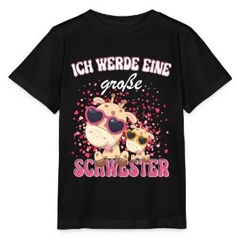 Ich Werde Eine Große Schwester 2023 - Stanley/Stella Kinder T-Shirt MINI CREATOR  - Schwarz - Vorne - Mikhail (115cm)