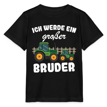Ich Werde Großer Bruder 2025 Nachwuchs Verkünden - Stanley/Stella Kinder T-Shirt MINI CREATOR  - Schwarz - Vorne - Mikhail (115cm)