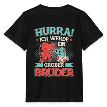 Ich Werde Großer Bruder 2023 Nachwuchs Verkünden - Stanley/Stella Kinder T-Shirt MINI CREATOR  - Schwarz - Vorne - Mikhail (115cm)