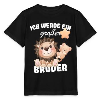 Ich Werde Großer Bruder 2025 Nachwuchs Verkünden - Stanley/Stella Kinder T-Shirt MINI CREATOR  - Schwarz - Vorne - Mikhail (115cm)