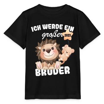 Ich Werde Großer Bruder 2023 Nachwuchs Verkünden - Stanley/Stella Kinder T-Shirt MINI CREATOR  - Schwarz - Vorne - Mikhail (115cm)