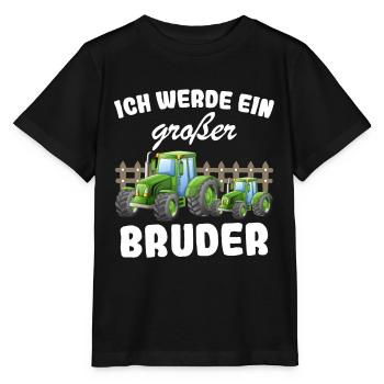 Ich Werde Großer Bruder 2025 Nachwuchs Verkünden - Stanley/Stella Kinder T-Shirt MINI CREATOR  - Schwarz - Vorne - Mikhail (115cm)
