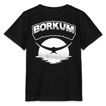 Borkum Seagull Island Shirt - Stanley/Stella MINI CREATOR Kids’ T-Shirt - black - Front - Mikhail (115cm)