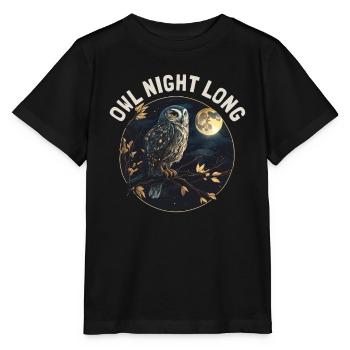 Owl Night Long Night Owl Owl Night Service - Stanley/Stella MINI CREATOR Kids’ T-Shirt - black - Front - Mikhail (115cm)