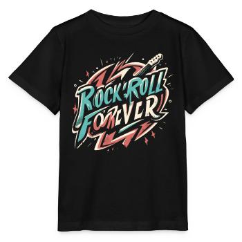 Rock n Roll forever Vintage Logo - Stanley/Stella Kinder T-Shirt MINI CREATOR  - Schwarz - Vorne - Mikhail (115cm)