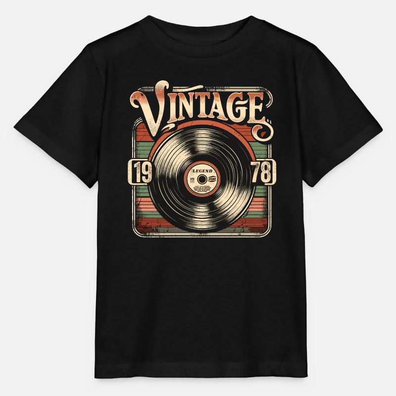 Retro Vinyl Vintage Legend 1978 Geburtstag - Stanley/Stella Kinder T-Shirt MINI CREATOR - Schwarz