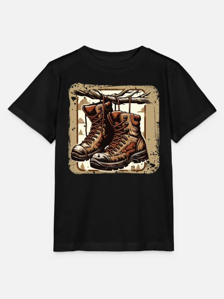 Alte Wanderschuhe Wanderstiefel Outdoor Adventure - Stanley/Stella Kinder T-Shirt MINI CREATOR - Schwarz