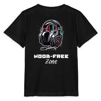 Noob Free Zone Gamer Sprüche Shirt - Stanley/Stella Kinder T-Shirt MINI CREATOR  - Schwarz - Vorne - Mikhail (115cm)