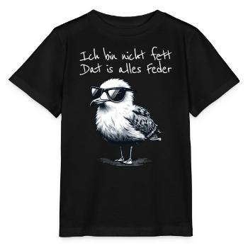 I'm not fat, that's all feather seagull saying - Stanley/Stella MINI CREATOR Kids’ T-Shirt - black - Front - Mikhail (115cm)