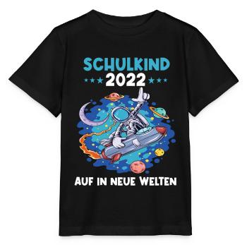 Einschulung Schulkind Erstklässler Schulanfang - Stanley/Stella Kinder T-Shirt MINI CREATOR  - Schwarz - Vorne - Mikhail (115cm)