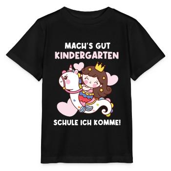 Einschulung Schulkind Erstklässler Schulbeginn - Stanley/Stella Kinder T-Shirt MINI CREATOR  - Schwarz - Vorne - Mikhail (115cm)