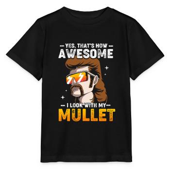Mullet Haarschnitt Vokuhila - Stanley/Stella Kinder T-Shirt MINI CREATOR  - Schwarz - Vorne - Mikhail (115cm)